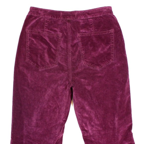 We The Free People Velvet Flare Pants Wine - Picture 6 of 7
